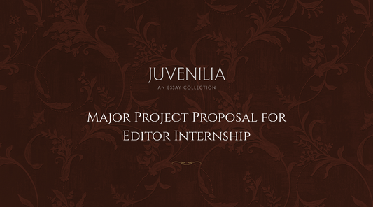 Major Project Proposal for Editor Internship
