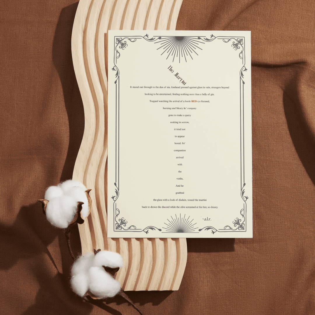 Martini || Poetry Postcard