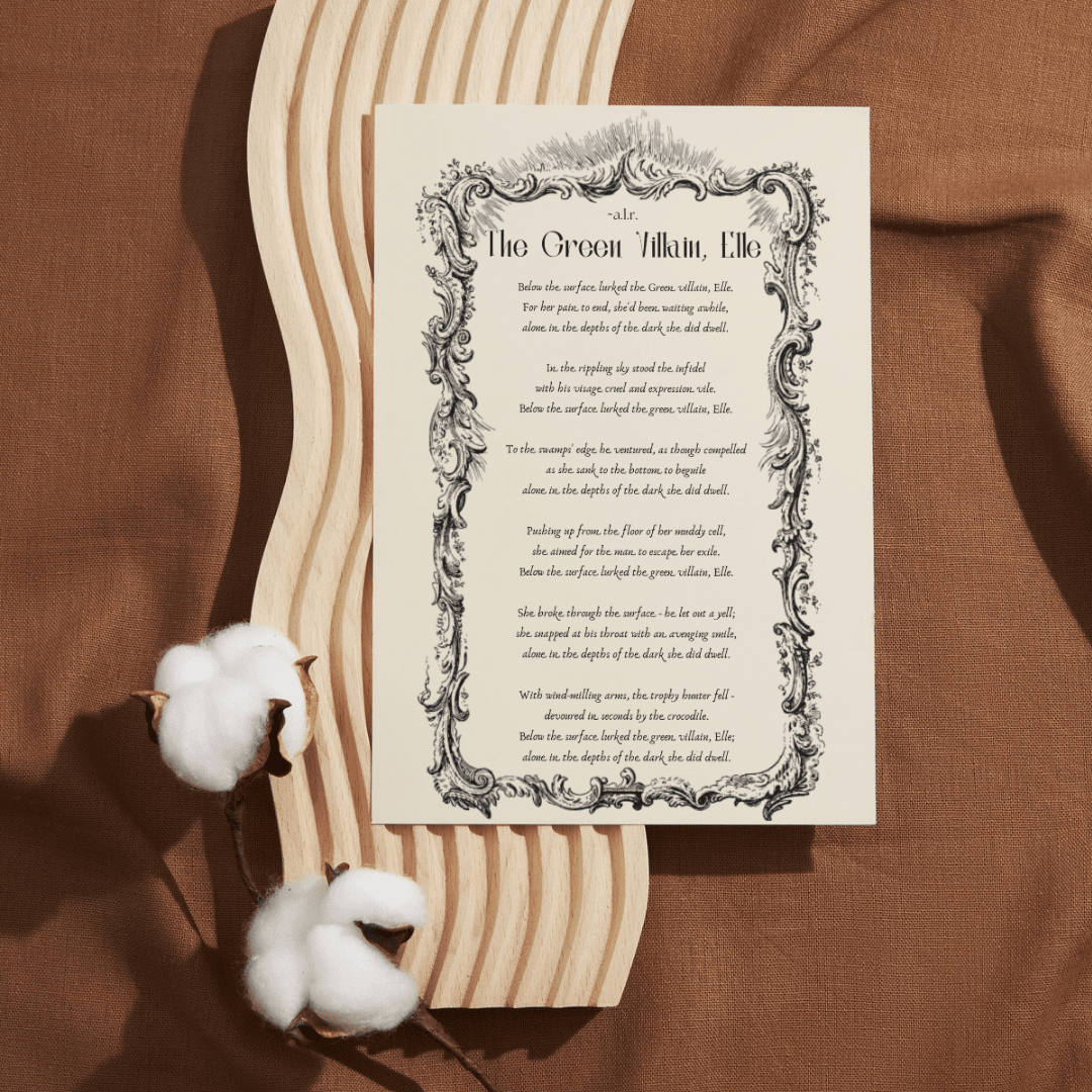 The Green Villain, Elle || Poetry Postcard